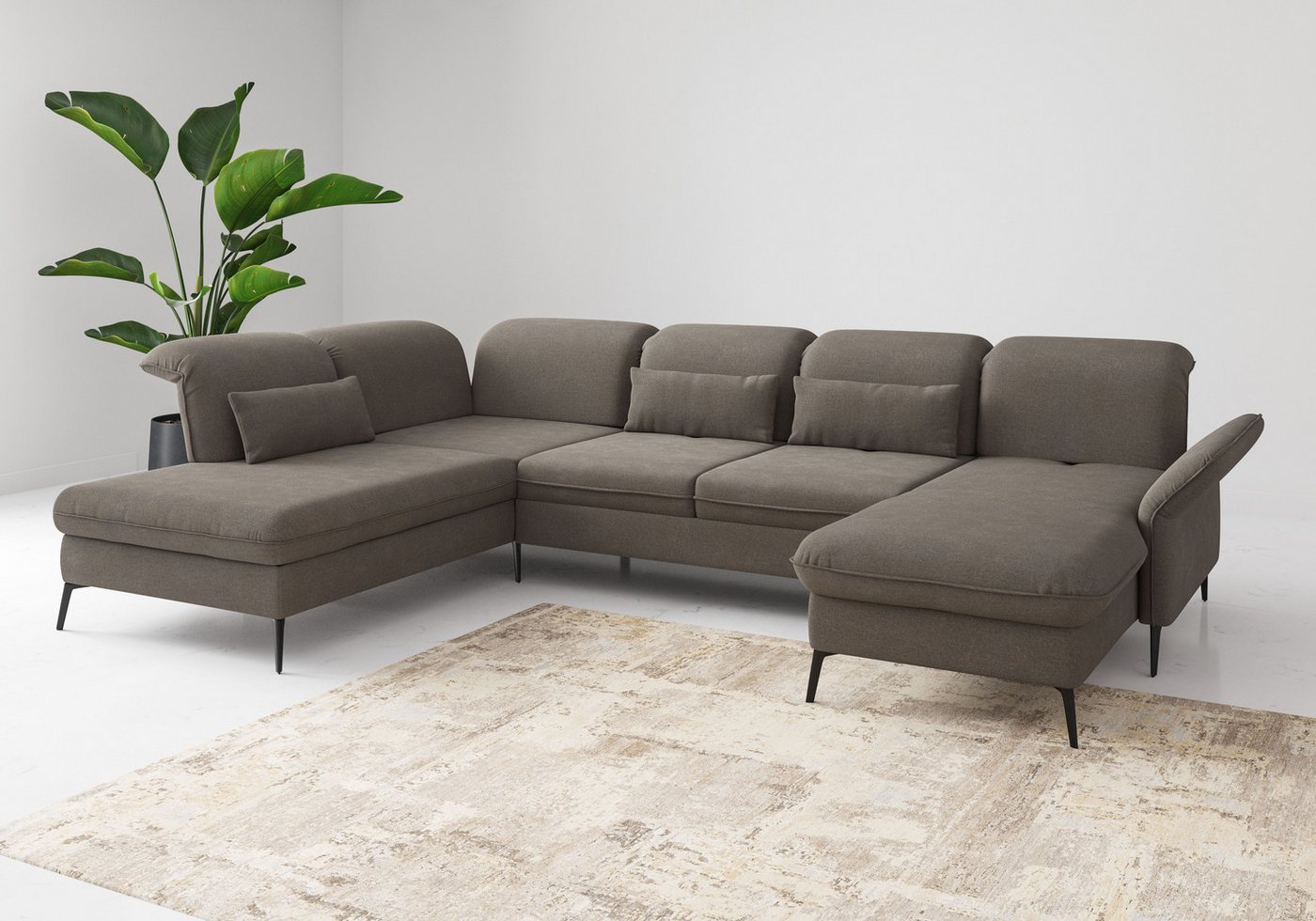 sit&more Wohnlandschaft Emely, inkl. Sitztiefenverstellung, wahlweise mit Bettfunktion,Bettkasten,Kopf- & Armteilverstellung sit&more Wohnlandschaft Emely, inkl. Sitztiefenverstellung, wahlweise mit Bettfunktion,Bettkasten,Kopf- & Armteilverstellung von sit&more