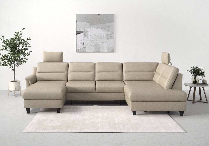 sit&more Wohnlandschaft Farö U-Form, inklusive Federkern, wahlweise mit Bettfunktion und Bettkasten von sit&more