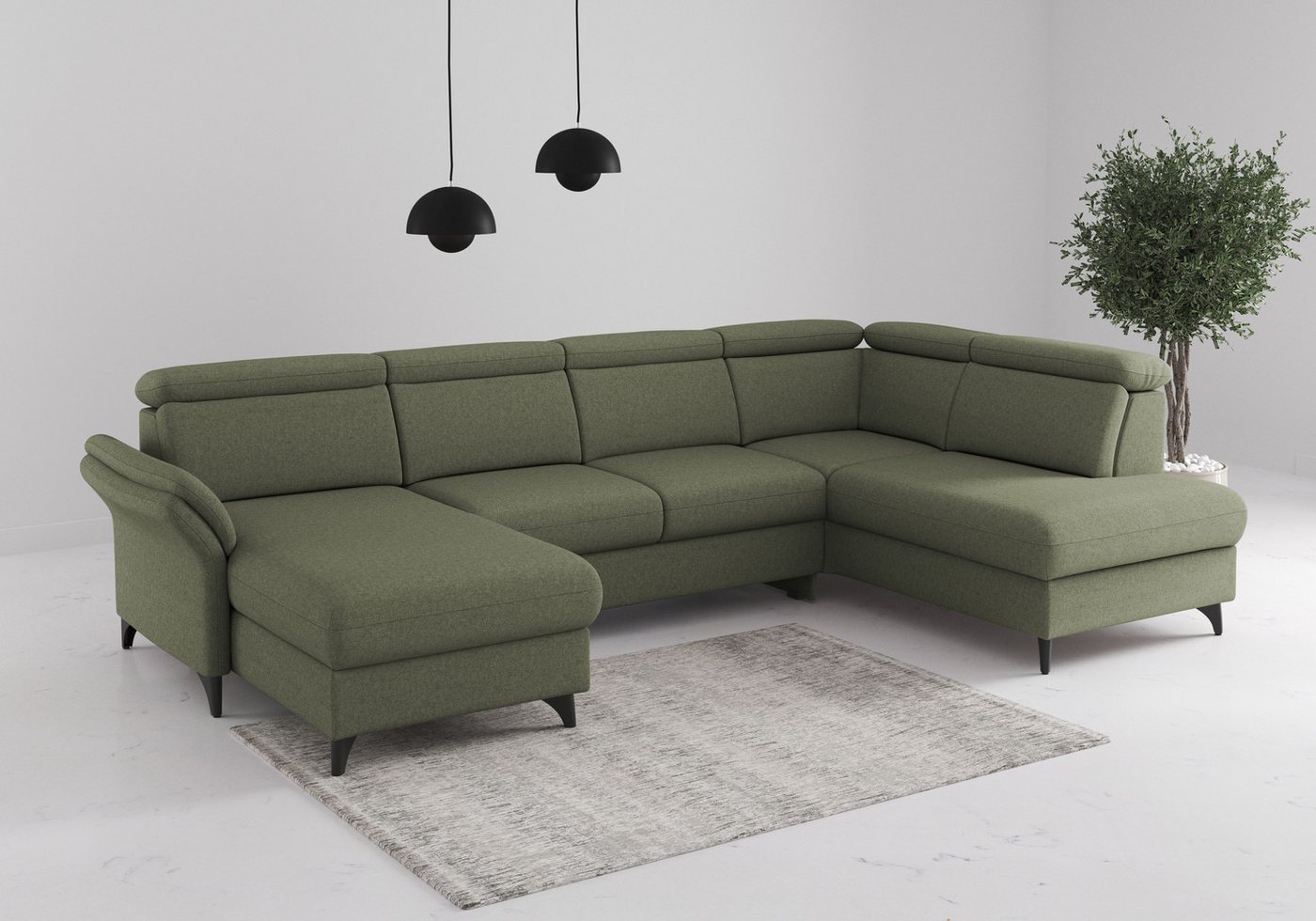 sit&more Wohnlandschaft Glendale, U-Form, inkl. Kopfteilverstellung,wahlweise mit Vorziehsitz und Bettkasten sit&more Wohnlandschaft Glendale, U-Form, inkl. Kopfteilverstellung,wahlweise mit Vorziehsitz und Bettkasten von sit&more