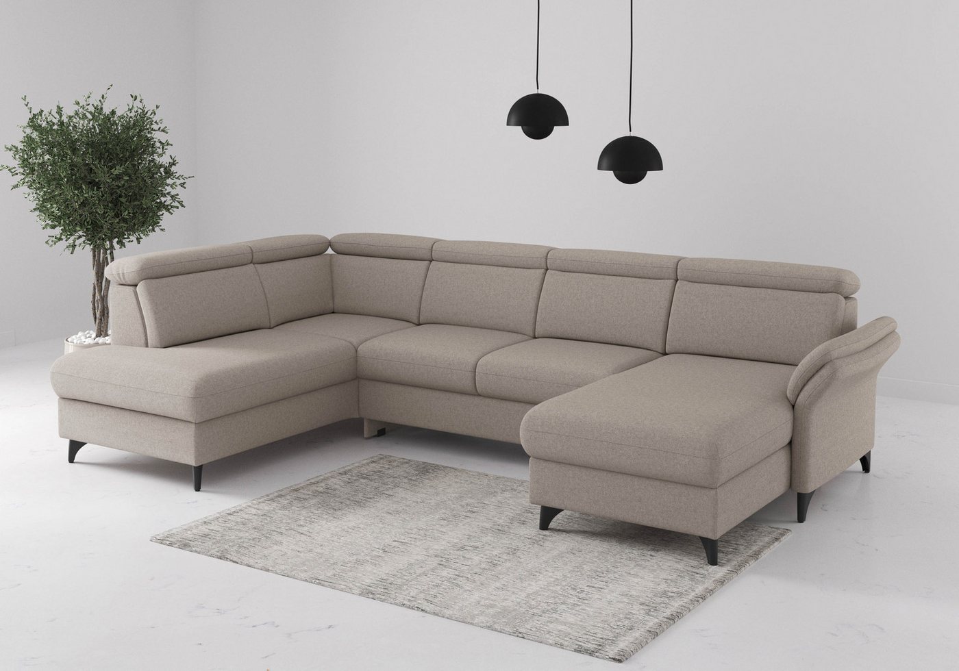 sit&more Wohnlandschaft Glendale, U-Form, inkl. Kopfteilverstellung,wahlweise mit Vorziehsitz und Bettkasten sit&more Wohnlandschaft Glendale, U-Form, inkl. Kopfteilverstellung,wahlweise mit Vorziehsitz und Bettkasten von sit&more