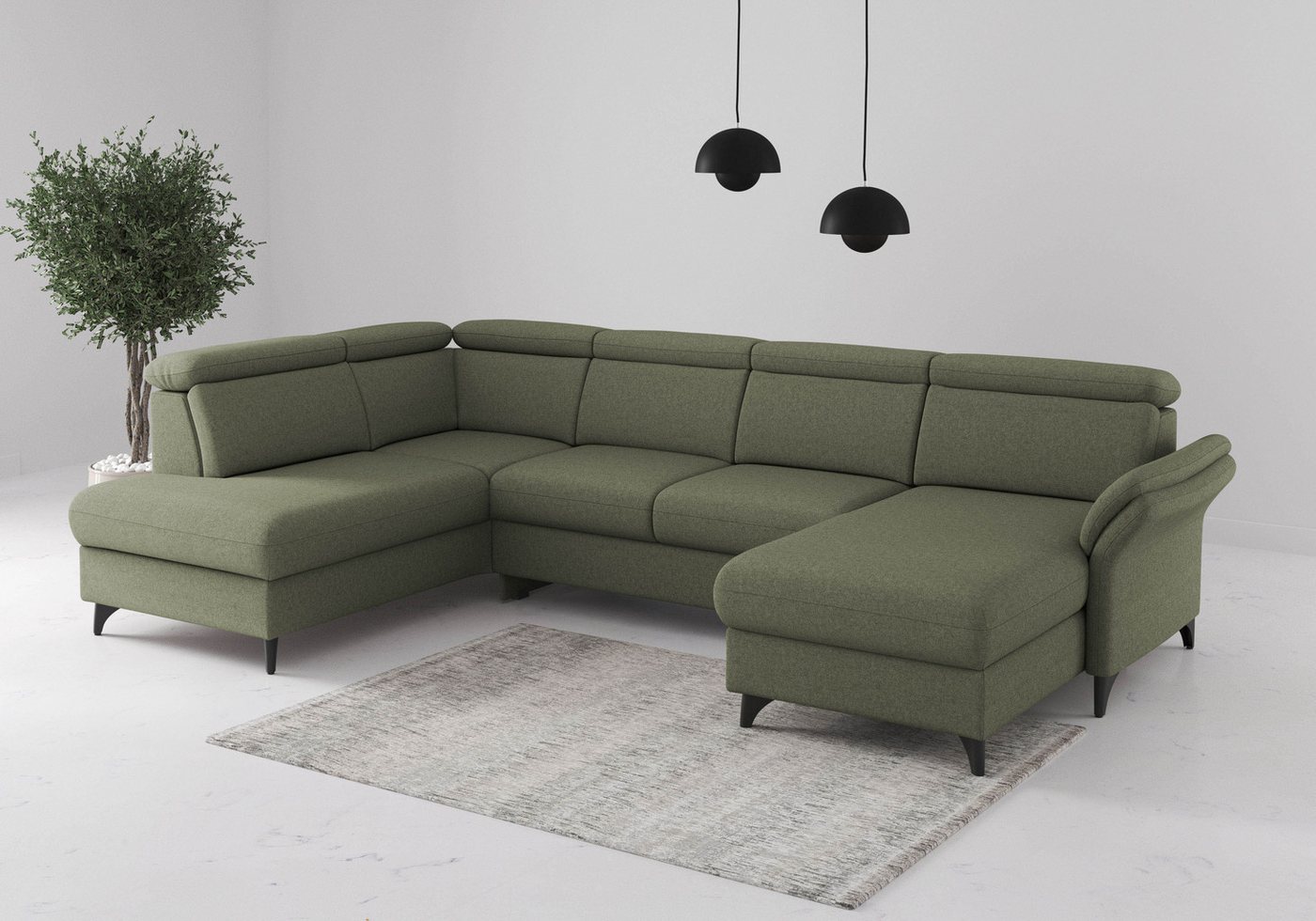 sit&more Wohnlandschaft Glendale, U-Form, inkl. Kopfteilverstellung,wahlweise mit Vorziehsitz und Bettkasten sit&more Wohnlandschaft Glendale, U-Form, inkl. Kopfteilverstellung,wahlweise mit Vorziehsitz und Bettkasten von sit&more