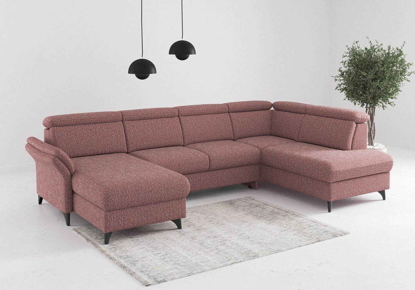 sit&more Wohnlandschaft Glendale, U-Form, inkl. Kopfteilverstellung,wahlweise mit Vorziehsitz und Bettkasten sit&more Wohnlandschaft Glendale, U-Form, inkl. Kopfteilverstellung,wahlweise mit Vorziehsitz und Bettkasten von sit&more