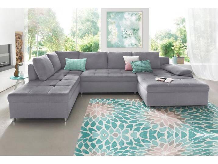sit&more Wohnlandschaft Labene U-Form, grau, XL-mit Bettfunktion-mit Bettkasten-mit Federkern, grau sit&more Wohnlandschaft Labene U-Form, grau, XL-mit Bettfunktion-mit Bettkasten-mit Federkern, grau von sit&more