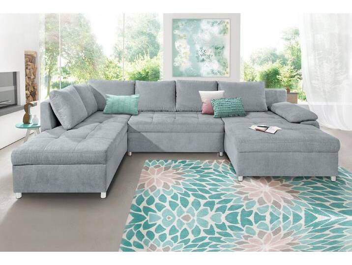 sit&more Wohnlandschaft Labene U-Form, grau, XL-mit Bettfunktion-mit Bettkasten-mit Federkern, hellgrau sit&more Wohnlandschaft Labene U-Form, grau, XL-mit Bettfunktion-mit Bettkasten-mit Federkern, hellgrau von sit&more