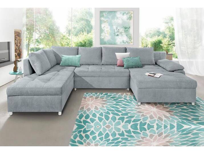 sit&more Wohnlandschaft Labene U-Form, grau, XL-mit Bettfunktion-mit Bettkasten-ohne Federkern, hellgrau sit&more Wohnlandschaft Labene U-Form, grau, XL-mit Bettfunktion-mit Bettkasten-ohne Federkern, hellgrau von sit&more