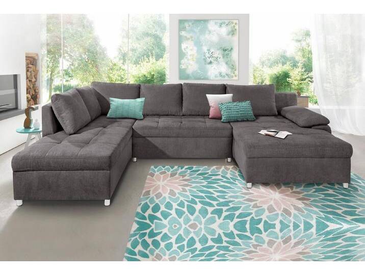 sit&more Wohnlandschaft Labene U-Form, grau, XL-ohne Bettfunktion-ohne Bettkasten-ohne Federkern, fango sit&more Wohnlandschaft Labene U-Form, grau, XL-ohne Bettfunktion-ohne Bettkasten-ohne Federkern, fango von sit&more