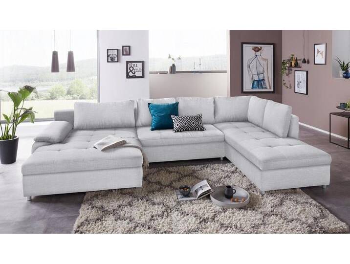 sit&more Wohnlandschaft Labene U-Form, silberfarben, XXL-mit Bettfunktion-mit Bettkasten-mit Federkern, silber sit&more Wohnlandschaft Labene U-Form, silberfarben, XXL-mit Bettfunktion-mit Bettkasten-mit Federkern, silber von sit&more