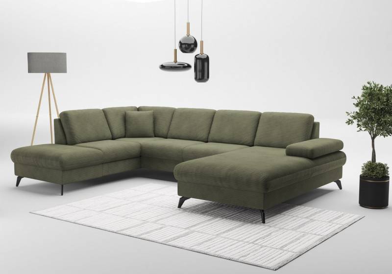 sit&more Wohnlandschaft Morris Jubi U-Form, inkl. Armteilfunktion und 1 Zierkissen, wahlweise mit Bettfunktion von sit&more