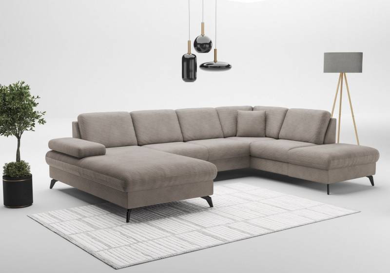 sit&more Wohnlandschaft Morris Jubi U-Form, inkl. Armteilfunktion und 1 Zierkissen, wahlweise mit Bettfunktion von sit&more