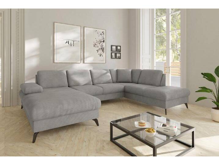 sit&more Wohnlandschaft Morris Jubi U-Form, B: 300 cm, mit Armteilfunktion & 1 Zierkissen, grau, mit Armteilverstellung-mit Bettfunktion, hellgrau sit&more Wohnlandschaft Morris Jubi U-Form, B: 300 cm, mit Armteilfunktion & 1 Zierkissen, grau, mit Armteilverstellung-mit Bettfunktion, hellgrau von sit&more