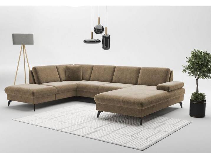sit&more Wohnlandschaft Morris Jubi U-Form, B: 300 cm, mit Armteilfunktion & 1 Zierkissen, braun, mit Armteilverstellung-mit Bettfunktion, hellbraun sit&more Wohnlandschaft Morris Jubi U-Form, B: 300 cm, mit Armteilfunktion & 1 Zierkissen, braun, mit Armteilverstellung-mit Bettfunktion, hellbraun von sit&more