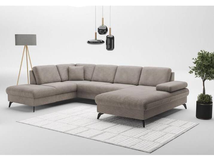 sit&more Wohnlandschaft Morris Jubi U-Form, B: 300 cm, mit Armteilfunktion & 1 Zierkissen, braun, mit Armteilverstellung-mit Bettfunktion, taupe sit&more Wohnlandschaft Morris Jubi U-Form, B: 300 cm, mit Armteilfunktion & 1 Zierkissen, braun, mit Armteilverstellung-mit Bettfunktion, taupe von sit&more