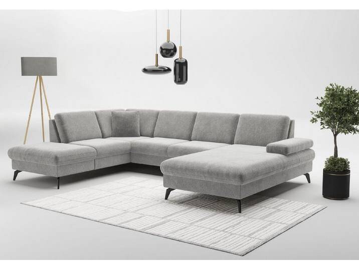 sit&more Wohnlandschaft Morris Jubi U-Form, B: 300 cm, mit Armteilfunktion & 1 Zierkissen, grau, mit Armteilverstellung-mit Bettfunktion, hellgrau sit&more Wohnlandschaft Morris Jubi U-Form, B: 300 cm, mit Armteilfunktion & 1 Zierkissen, grau, mit Armteilverstellung-mit Bettfunktion, hellgrau von sit&more