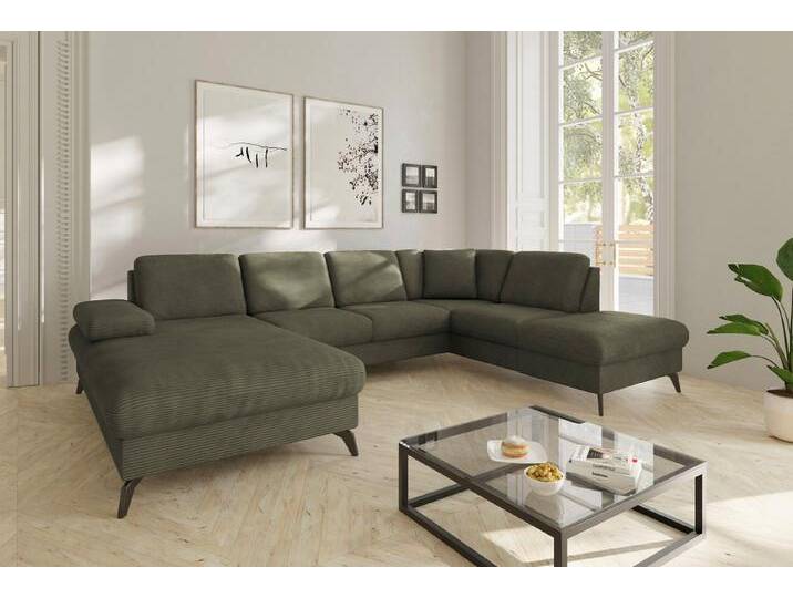 sit&more Wohnlandschaft Morris Jubi U-Form, B: 300 cm, mit Armteilfunktion & 1 Zierkissen, grün, mit Armteilverstellung-mit Bettfunktion, olive sit&more Wohnlandschaft Morris Jubi U-Form, B: 300 cm, mit Armteilfunktion & 1 Zierkissen, grün, mit Armteilverstellung-mit Bettfunktion, olive von sit&more
