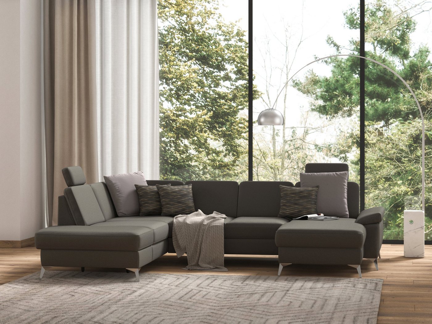 sit&more Wohnlandschaft Padua U-Form, inklusive Sitztiefenverstellung, Armteilfunktion und Federkern sit&more Wohnlandschaft Padua U-Form, inklusive Sitztiefenverstellung, Armteilfunktion und Federkern von sit&more