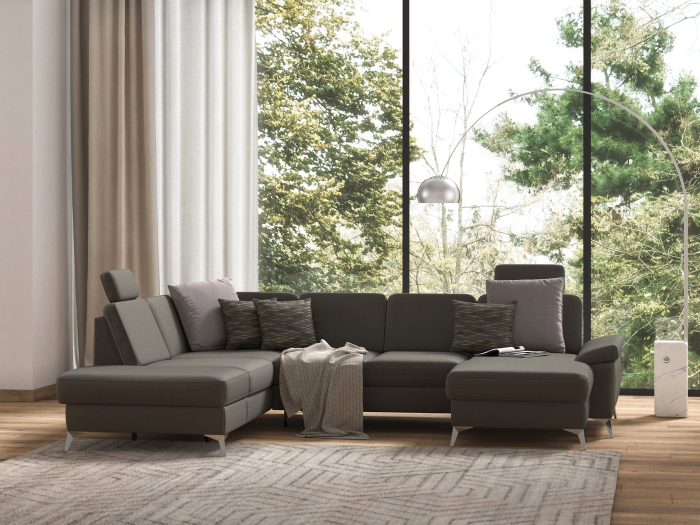 sit&more Wohnlandschaft Padua U-Form, inklusive Sitztiefenverstellung, Armteilfunktion und Federkern sit&more Wohnlandschaft Padua U-Form, inklusive Sitztiefenverstellung, Armteilfunktion und Federkern von sit&more