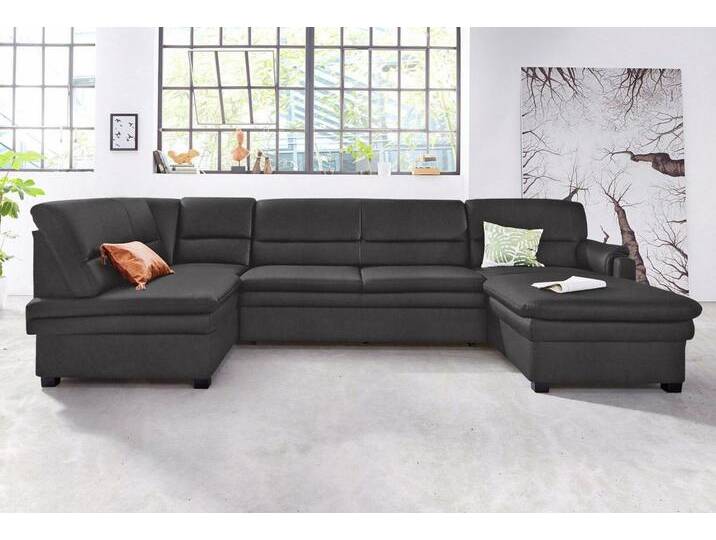 sit&more Wohnlandschaft Pisa U-Form, mit Federkern, grau, ohne Bettfunktion, anthrazit von sit&more
