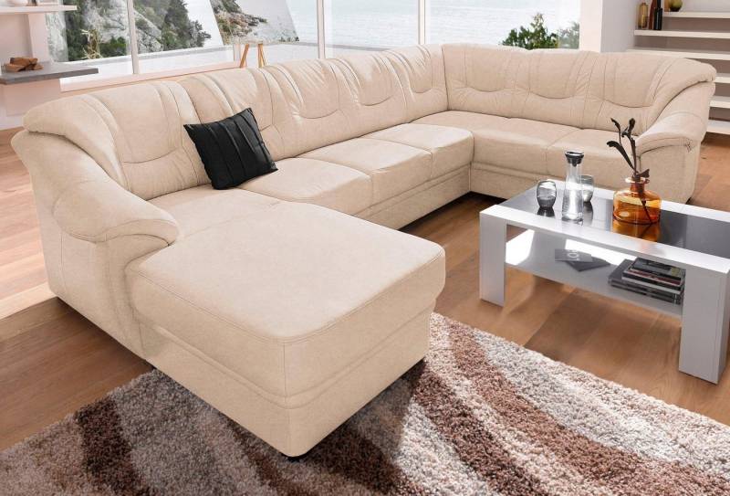 sit&more Wohnlandschaft Savona U-Form, wahlweise mit Bettfunktion, inklusive Federkern, frei im Raum stellbar von sit&more