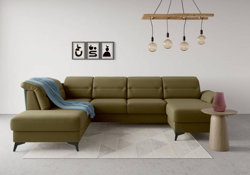 sit&more Wohnlandschaft Sinatra U-Form, optional mit Kopfteilverstellung und Armteilfunktion, Metallfüße sit&more Wohnlandschaft Sinatra U-Form, optional mit Kopfteilverstellung und Armteilfunktion, Metallfüße von sit&more