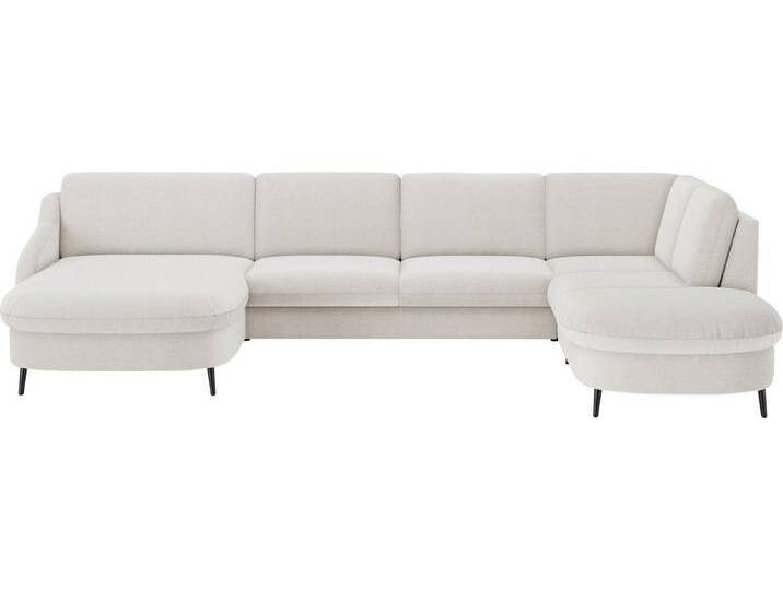 sit&more Wohnlandschaft Soul U-Form, weiß, mit Bett-ohne Bettkasten, weiss von sit&more