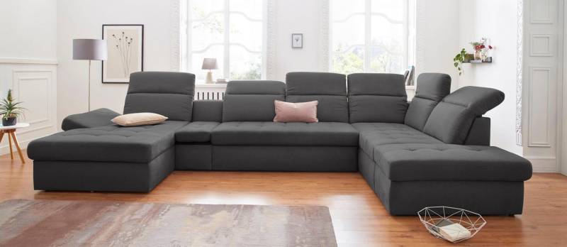 sit&more Wohnlandschaft Stardust U-Form, inklusive Kopfteilverstellung, Armlehnenfunktion und Tischelement sit&more Wohnlandschaft Stardust U-Form, inklusive Kopfteilverstellung, Armlehnenfunktion und Tischelement von sit&more