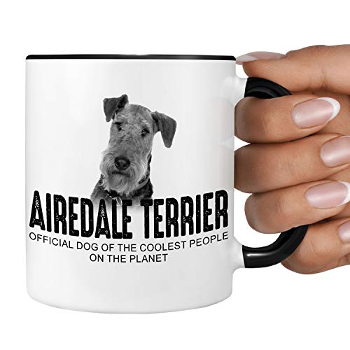 Airedale Terrier Hund Official Dog cool Tasse Kaffeebecher happy Design Kaffee von siviwonder