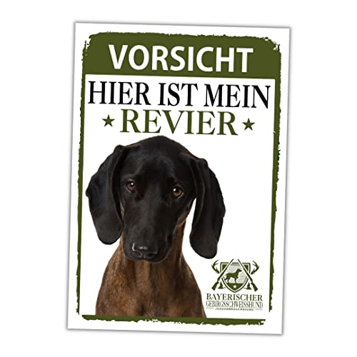 Bayerischer Gebirgsschweißhund Schild Revier Jagd Türschild Hundeschild Warnschild Hund BGS von siviwonder