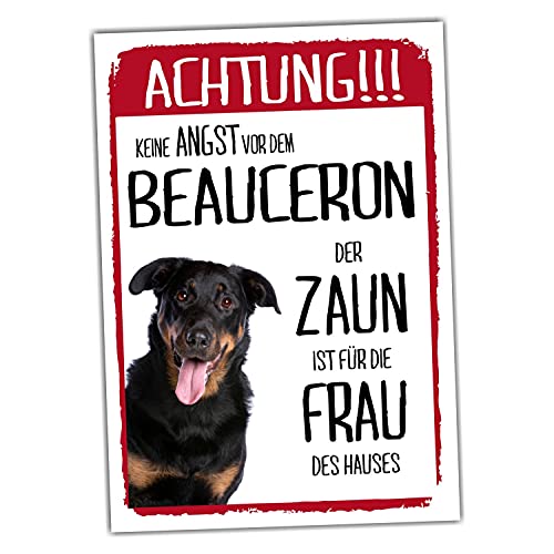 Beauceron Schild Achtung Zaun Frau Spruch Türschild Hundeschild Warnschild Fun von siviwonder