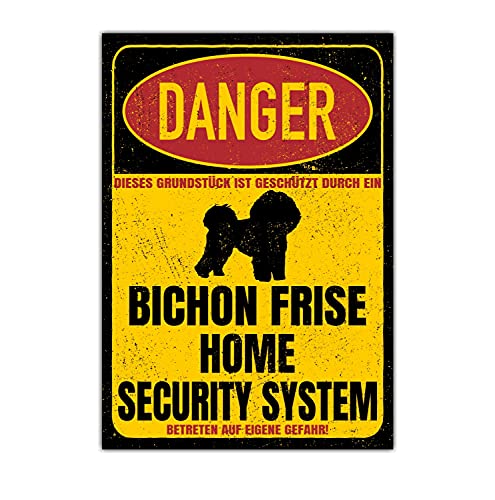 Bichon Frise a poil Dog Schild Danger Security System Türschild Hundeschild Warnschild Sicherheitsschild Hund Privatgrundstück Hundewarnung Warnung vor dem Hund Bichon Frise a poil Dog Schild Danger Security System Türschild Hundeschild Warnschild Sicherheitsschild Hund Privatgrundstück Hundewarnung Warnung vor dem Hund von siviwonder