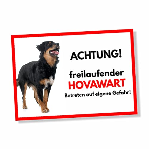 Hovawart Freilaufender Hund Dog Schild Spruch Türschild Hundeschild Warnschild von siviwonder
