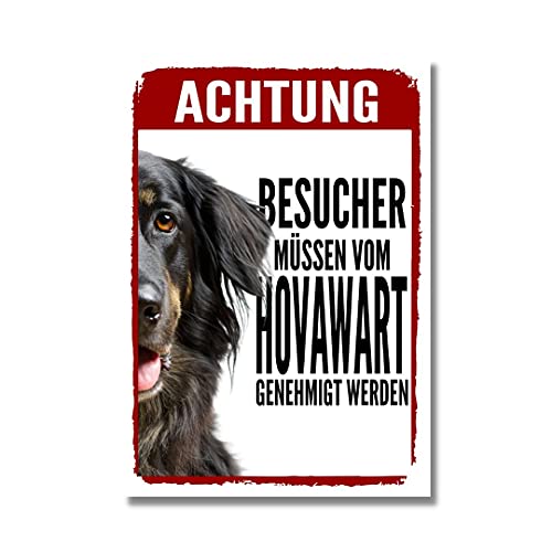 Hovawart Genehmigung Dog Schild Spruch Türschild Hundeschild Warnschild von siviwonder