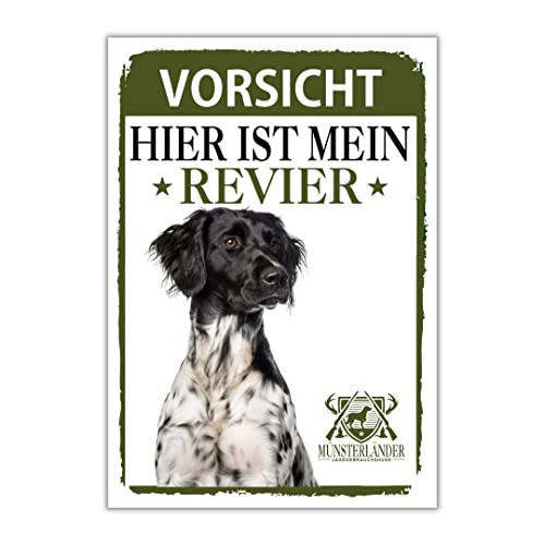 Münsterländer Schild Revier Jagd Türschild Hundeschild Warnschild Hund Klein Munster von siviwonder