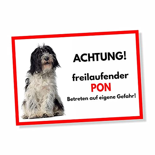 Pon Freilaufender Hund Dog Schild Spruch Türschild Hundeschild Warnschild von siviwonder