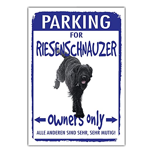 Riesenschnauzer Schnauzer Parking Schild Achtung Spruch Warnschild Türschild Fun von siviwonder