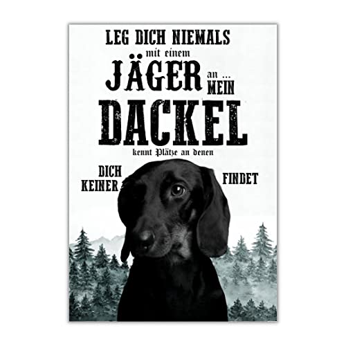 Schild DACKEL Langhaar Dog Hund Teckel Spruch Türschild Hundeschild Jagd Jagdhund von siviwonder