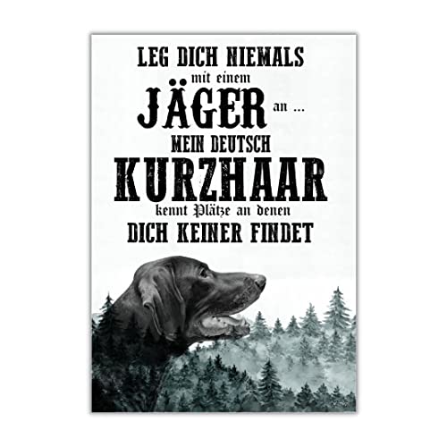 Schild DEUTSCH KURZHAAR Dog Hund Jäger Spruch Türschild Hundeschild Jagd Jagdhund von siviwonder