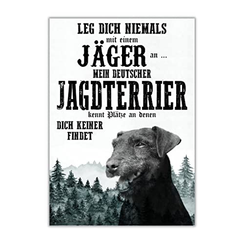 Schild DEUTSCHER JAGDTERRIER Dog Hund Jäger Spruch Türschild Hundeschild Jagd Jagdhund von siviwonder