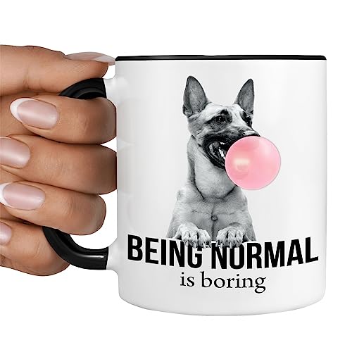 Tasse Malinois Büro Bubble normal Terrier Kaffee lustig Kaffeebecher Design Spruch Hund Mali von siviwonder