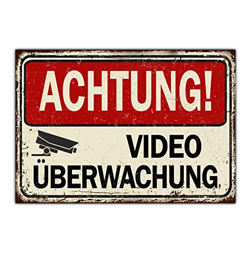 Video Videoüberwachung Schild verboten Achtung Spruch lustig Hinweisschild Warnschild Fun Verbot von siviwonder