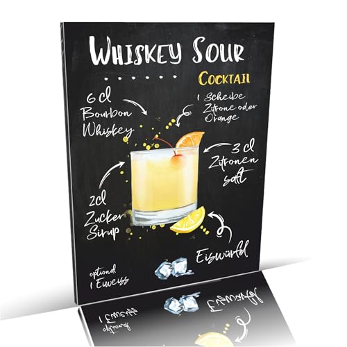 siviwonder Cocktail Schild Whiskey Sour Rezept Alu-Dibond 3 mm wetterfest – Bar Deko Metall für Theke Küche Garten Partykeller – 20×14 cm Tafel Retro Look ohne Bohrlöcher Indoor Outdoor siviwonder Cocktail Schild Whiskey Sour Rezept Alu-Dibond 3 mm wetterfest – Bar Deko Metall für Theke Küche Garten Partykeller – 20×14 cm Tafel Retro Look ohne Bohrlöcher Indoor Outdoor von siviwonder