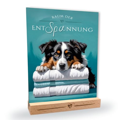 siviwonder Hundeschild Australian Shepherd No.2 Entspannung Dog Schild Deko Badezimmer Holzständer Geschenkidee lustiger Spruch Hundemotiv Aluminium Wetterfestes Hundeschild siviwonder Hundeschild Australian Shepherd No.2 Entspannung Dog Schild Deko Badezimmer Holzständer Geschenkidee lustiger Spruch Hundemotiv Aluminium Wetterfestes Hundeschild von siviwonder