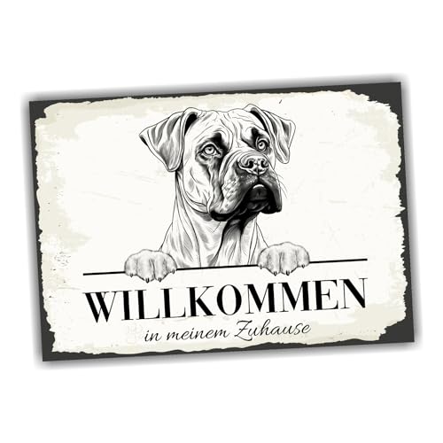 siviwonder Hundeschild Willkommen Zuhause Boxer Deutscher No.3 Dog Schild Spruch Türschild Warnschild Geschenkidee schöner Spruch Hundemotiv Aluminium Wetterfestes Hundeschild siviwonder Hundeschild Willkommen Zuhause Boxer Deutscher No.3 Dog Schild Spruch Türschild Warnschild Geschenkidee schöner Spruch Hundemotiv Aluminium Wetterfestes Hundeschild von siviwonder