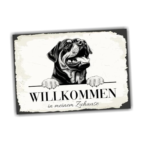 siviwonder Hundeschild Willkommen Zuhause Rottweiler Rottie No.2 Dog Schild Spruch Türschild Warnschild Geschenkidee schöner Spruch Hundemotiv Aluminium Wetterfestes Hundeschild siviwonder Hundeschild Willkommen Zuhause Rottweiler Rottie No.2 Dog Schild Spruch Türschild Warnschild Geschenkidee schöner Spruch Hundemotiv Aluminium Wetterfestes Hundeschild von siviwonder