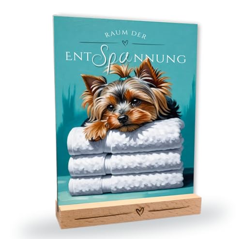 siviwonder Hundeschild Yorkshire Terrier Yorkie Entspannung Dog Schild Deko Badezimmer Holzständer Geschenkidee lustiger Spruch Hundemotiv Aluminium Wetterfestes Dekoschild siviwonder Hundeschild Yorkshire Terrier Yorkie Entspannung Dog Schild Deko Badezimmer Holzständer Geschenkidee lustiger Spruch Hundemotiv Aluminium Wetterfestes Dekoschild von siviwonder