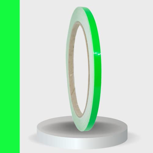 siviwonder Neon Grün Zierstreifen Klebeband selbstklebend 5 mm × 10 m fluoreszierend Cast-PVC Auto Dekor Aufkleber Pinstripe Tape Warnstreifen Felgenband Boot Fahrzeug Modellbau von siviwonder