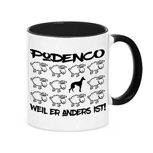 siviwonder Tasse Black Sheep - Podenco - Hunde Fun Schaf Kaffeebecher von siviwonder