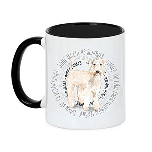 siviwonder Tasse Circle - Wheaten Terrier - Watercolor Dogs Hundemotiv Fun Kaffeebecher von siviwonder