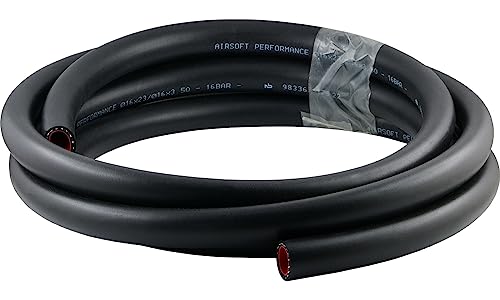 (Meterware) PVC-Druckluftschläuche mit Gewebeeinlage - Hochflexibel für Werkstatt Tankstelle Industrieschlauch (Ölfest - Schlauch Ø Innen: 12,7 mm) von siwerk