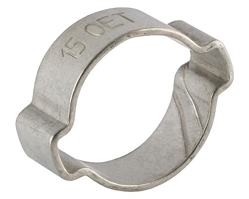 2-Ohr Schlauchschellen Schlauchklemmen Edelstahl (Werkstoff: Edelstahl 1.4307 - Spannbereich: 9-11 mm) von siwerk
