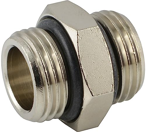 Fittingteile - Doppelnippel mit zylindrischem Gewinde und Elastomerdichtung PN 20 (Gewinde: G 1/8") von siwerk